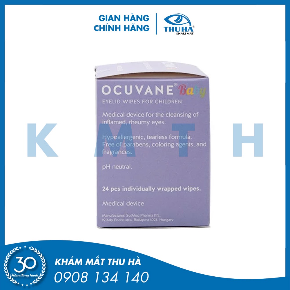 Miếng gạc lau mi mắt trẻ em OCUVANE Baby - Hungary