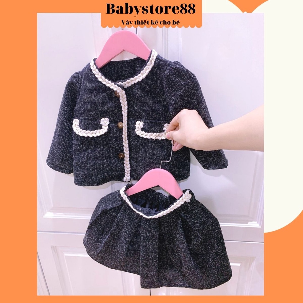 Set váy áo dạ rời bé gái 1.2.3.4.5.6.7.8 tuổi Babystore88, đầm bé gái thời trang thiết kế cao cấp cho bé V52