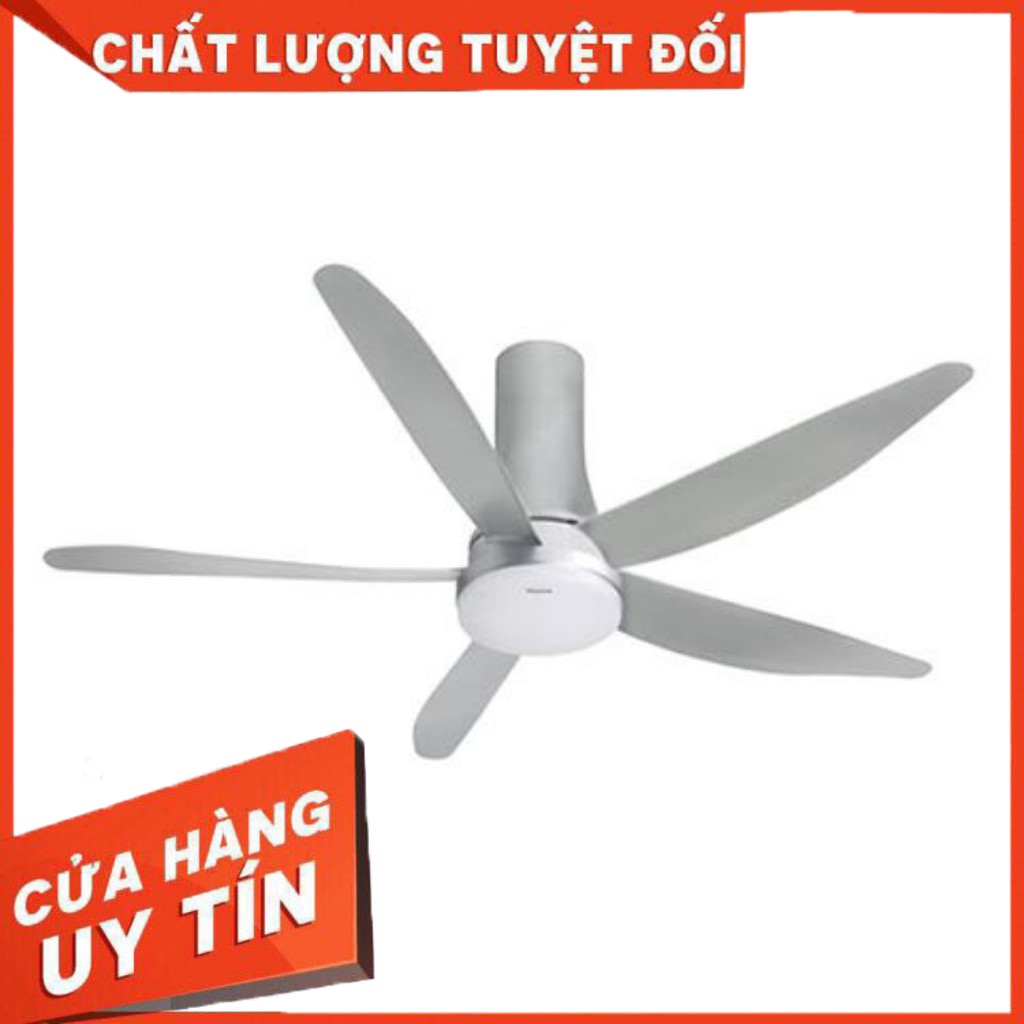 Quạt trần panasonic 5 cánh, động cơ DC, đèn LED thay đổi 4 cấp độ ánh sáng