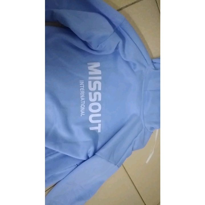 Áo khoác nỉ hoodie zip MISSOUT form rộng