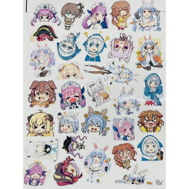 10-50 hình dán sticker Vtuber Hololive decal ( random hình )