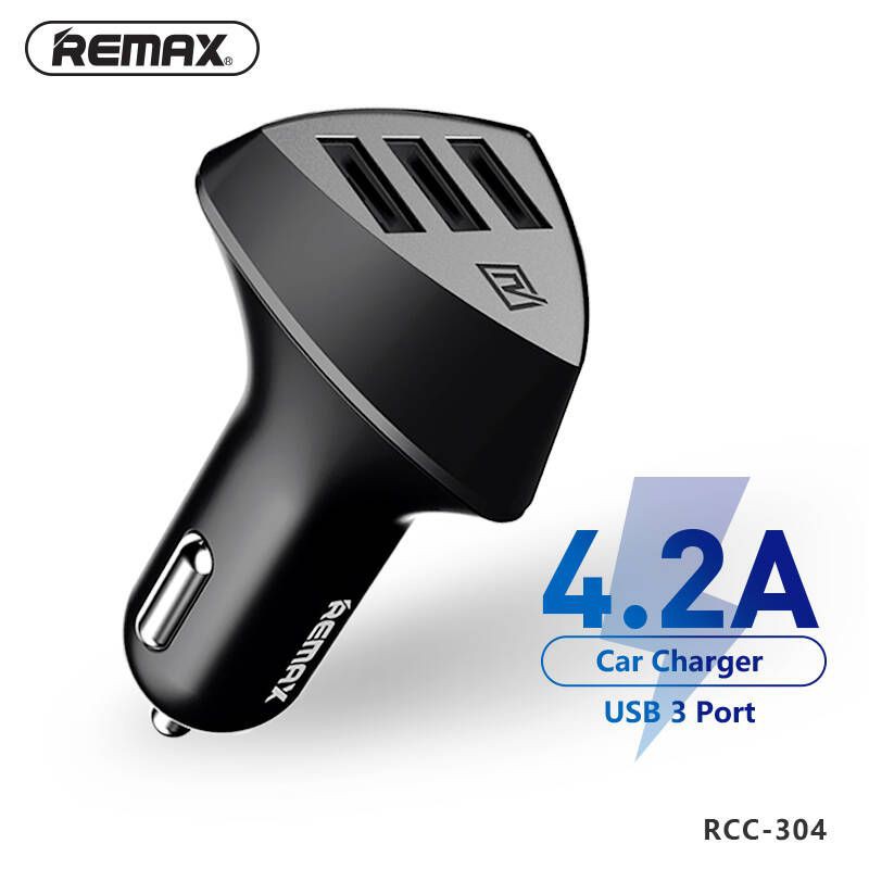 Củ/Tẩu sạc trên ô tô chính hãng Remax Aliens 3 cổng USB