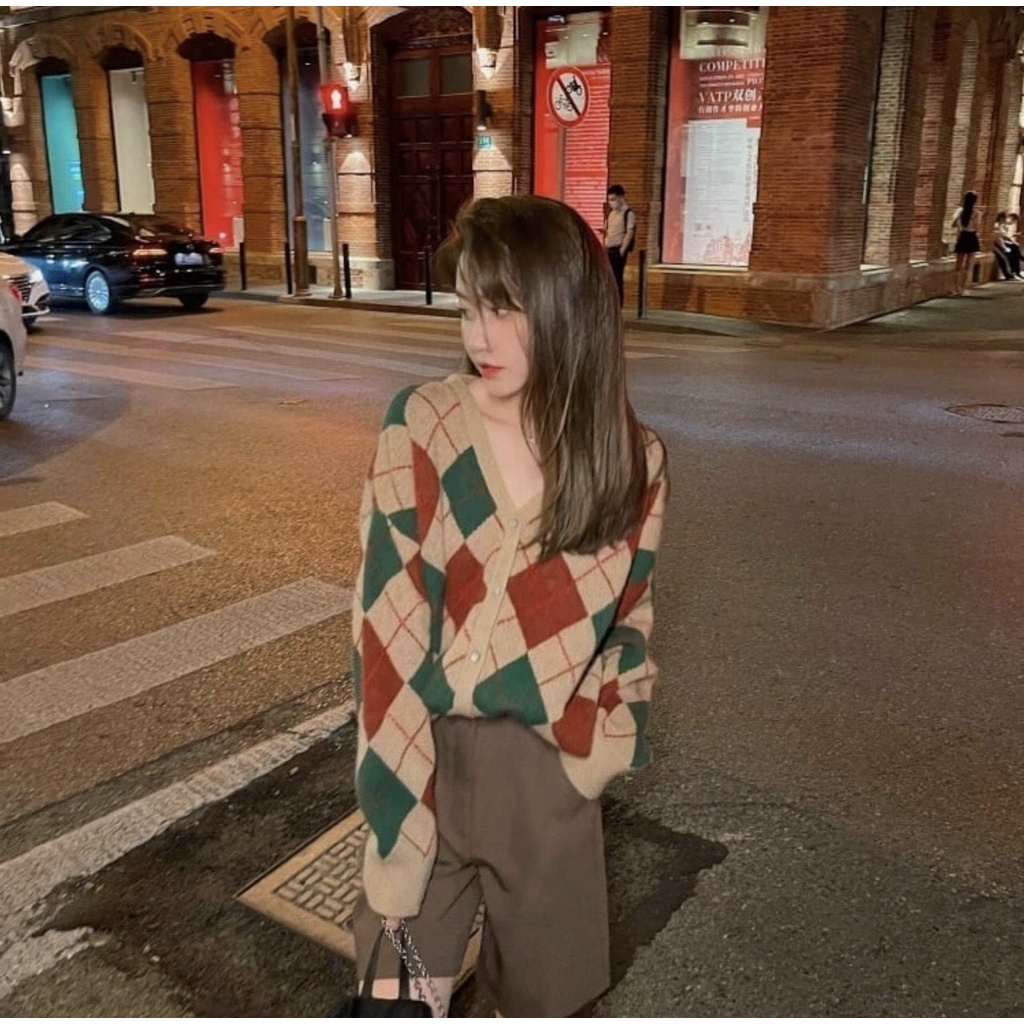 Áo khoác cardigan trám 2màu quảng châu siêu đẹp