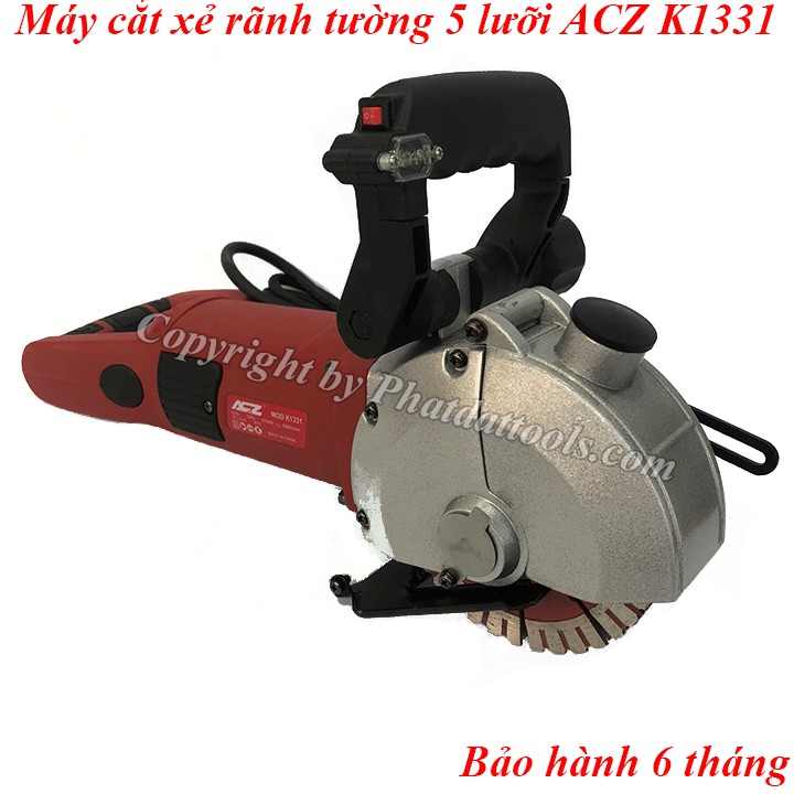 Máy cắt xẻ tạo rãnh tường 5 lưỡi ACZ K1331-Công suất 2700W-Hàng chính hãng-Đầy đủ phụ kiện-Bảo hành 6 tháng