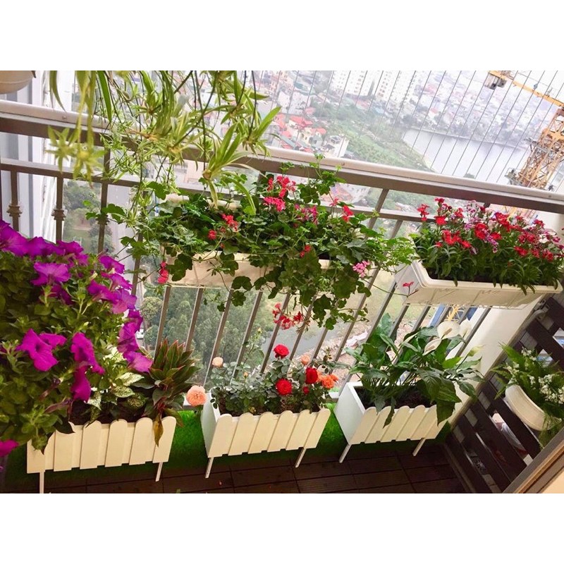 Chậu trồng cây gỗ nhựa composite 50*25*30cm