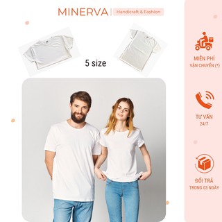 Áo thun trắng trơn tay ngắn unisex