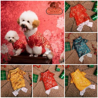🐶🐱 Áo dài gấm cho chó mèo