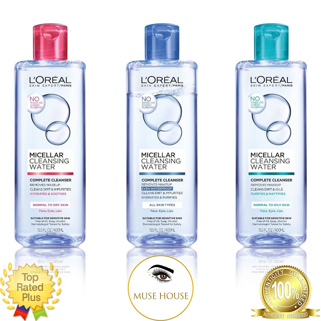 Nước Tẩy Trang Loreal L Oreal 400ml Cho Da Dầu Mụn Và Nhạy Cảm - Muse House