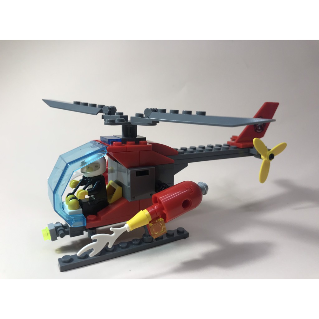 Bộ lắp ráp lego Máy bay trực thăng cứu hỏa cho bé bắt đầu làm quen