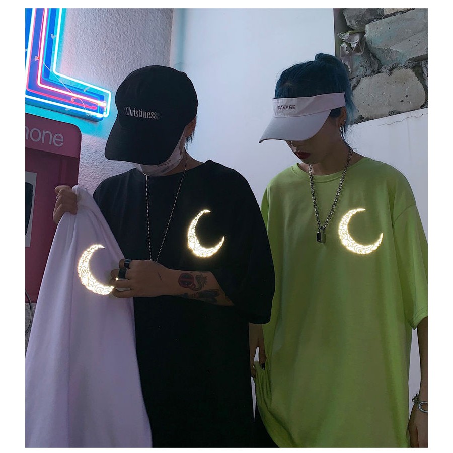 Áo thun Stee Phản Quang MOON PART 2 Họa tiết Unisex