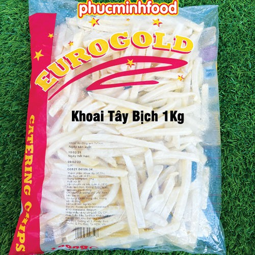 Khoai Tây Bỉ bịch 1kg cọng dài 7mm, sợi vàng óng chiên giòn
