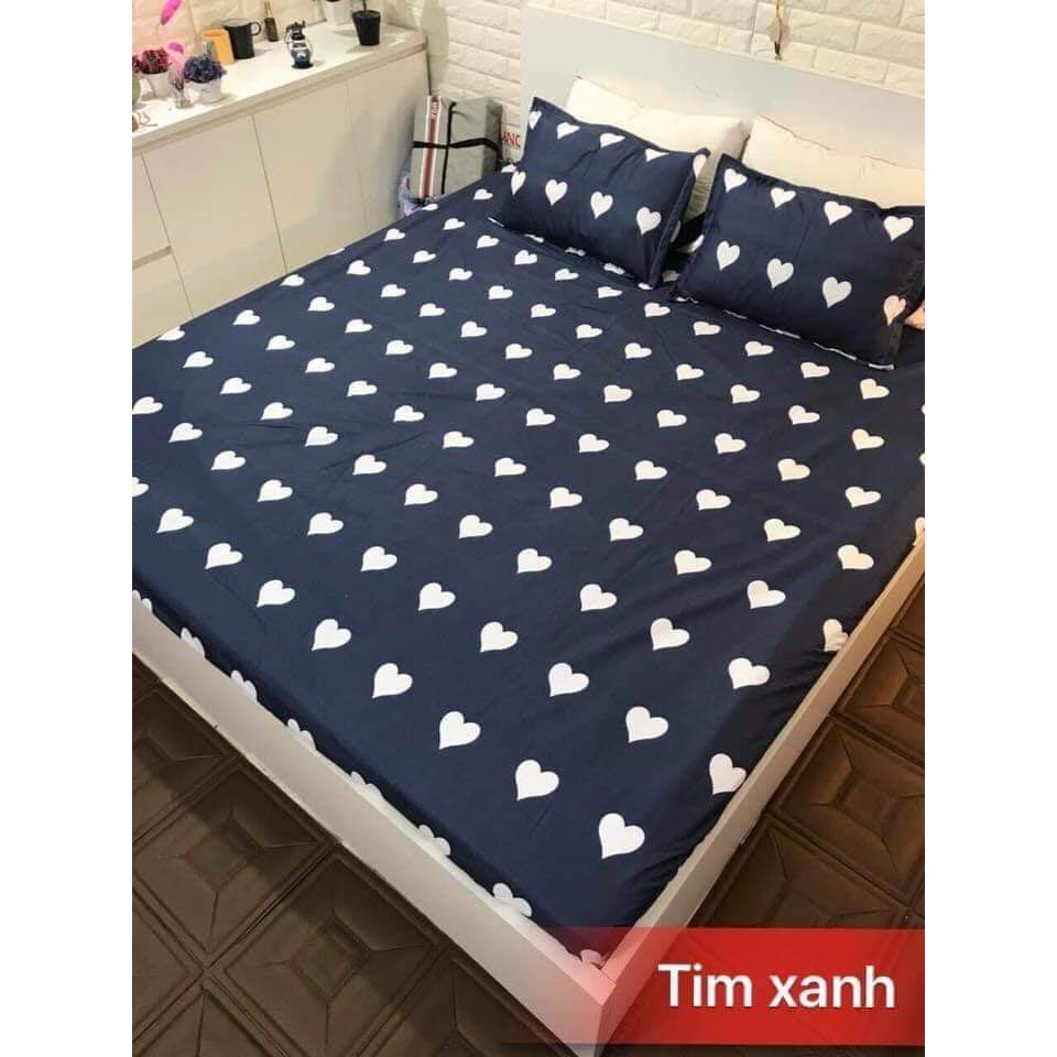 bộ ga gối 3 món - drap giường cotton poly mẫu  siêu đẹp
