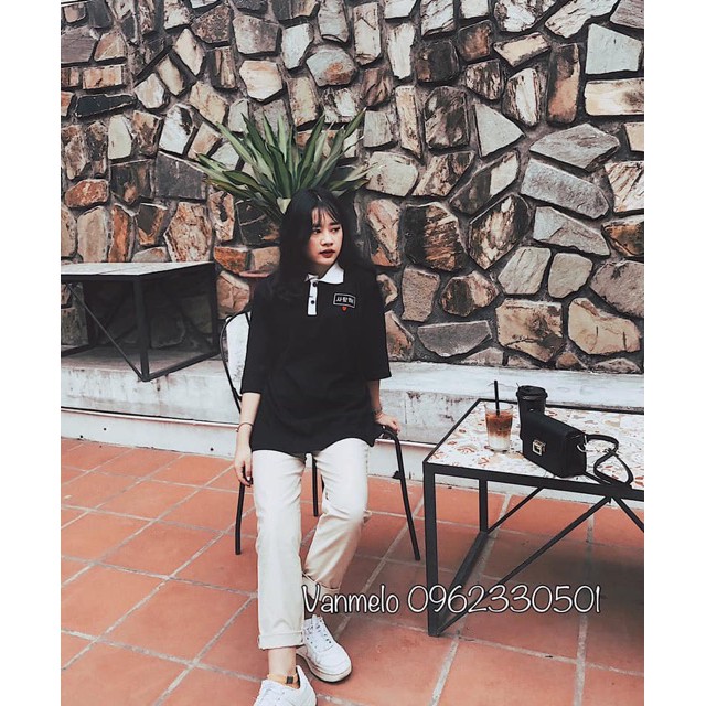 Áo polo thêu chữ hàn Quốc 사랑해 - Salanghae cổ bẻ bo rệt unisex nam nữ siêu hot | BigBuy360 - bigbuy360.vn