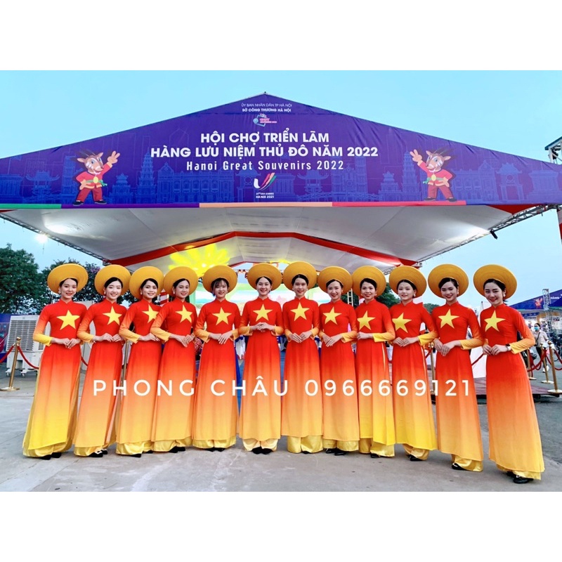 Áo dài sao vàng mẫu mới