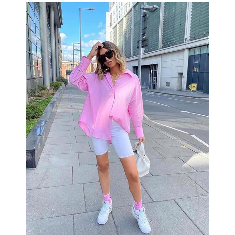 Áo Sơ Mi Tay Dài Dáng Rộng Nhiều Màu Sắc Thời Trang Mùa Xuân Cho Nữ 2298058Áo blouse