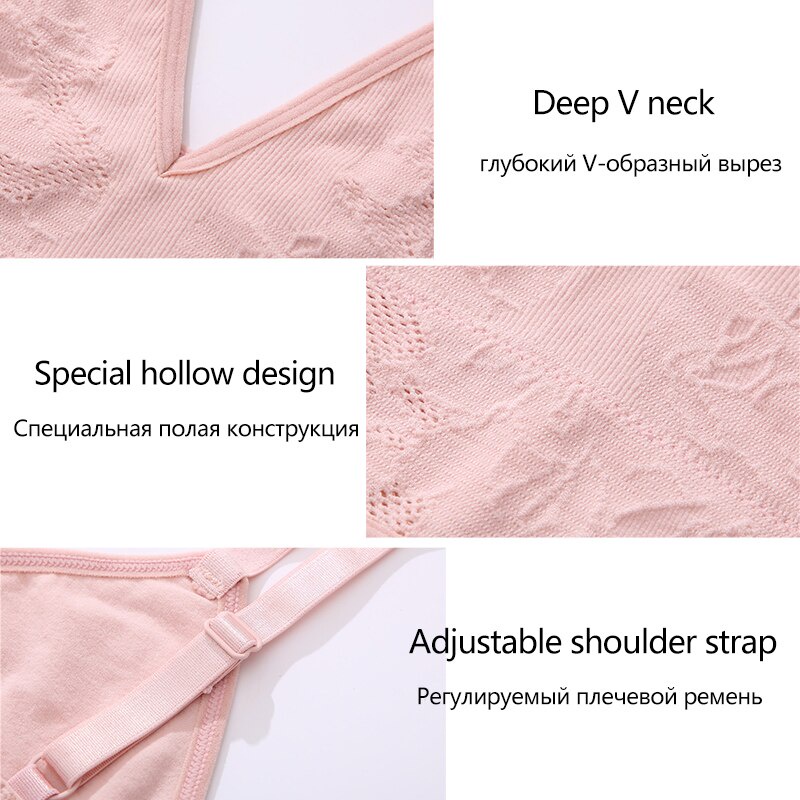 Áo lót không đường may TAKETALK cổ chữ V khoét sâu chất liệu mềm mại quyến rũ cho nữ