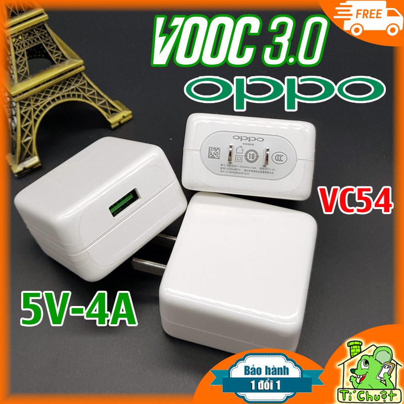 [Chính Hãng][Ảnh Thật] Củ Sạc Nhanh VOOC 3.0 VC54 OPPO A91/ F11/ Reno... ZIN Máy