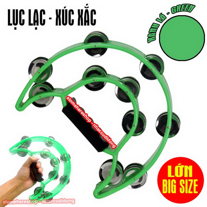 Lục lạc xúc xắc gõ bo nhựa lớn big size (Màu Xanh Lá Cây)