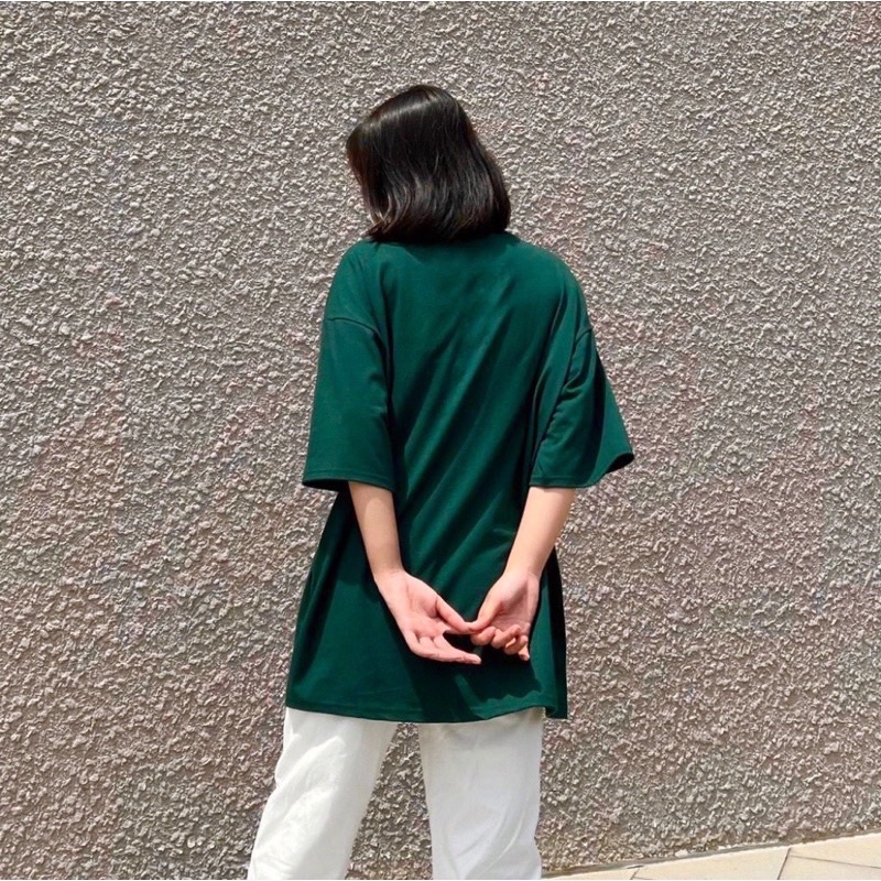 Áo thun 3158 hàng cotton khô trơn XANH LÁ hot hit