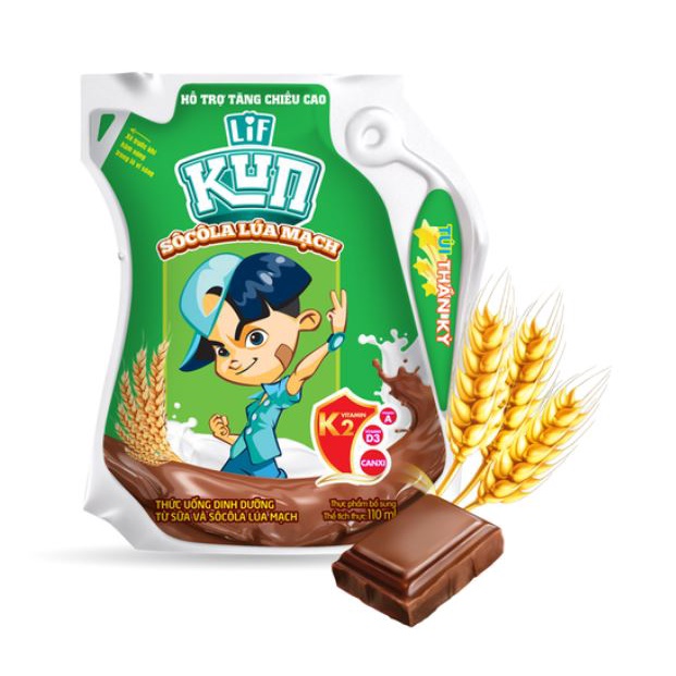 Sữa KUN túi vị socola thùng 24 túi