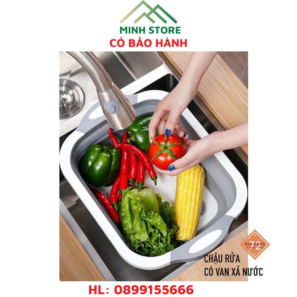 CHẬU ĐA NĂNG GẤP GỌN VÀ RỔ ĐỰNG, ĐA NĂNG, TIẾT KIỆM DIỆN TÍCH, SẢN PHẨM 3 TRONG 1 CHO KHÔNG GIAN BẾP