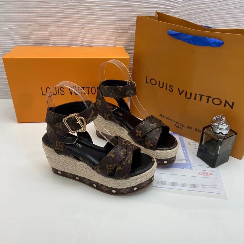 Sandal spsl đế xuồng cói quai chéo fullbox