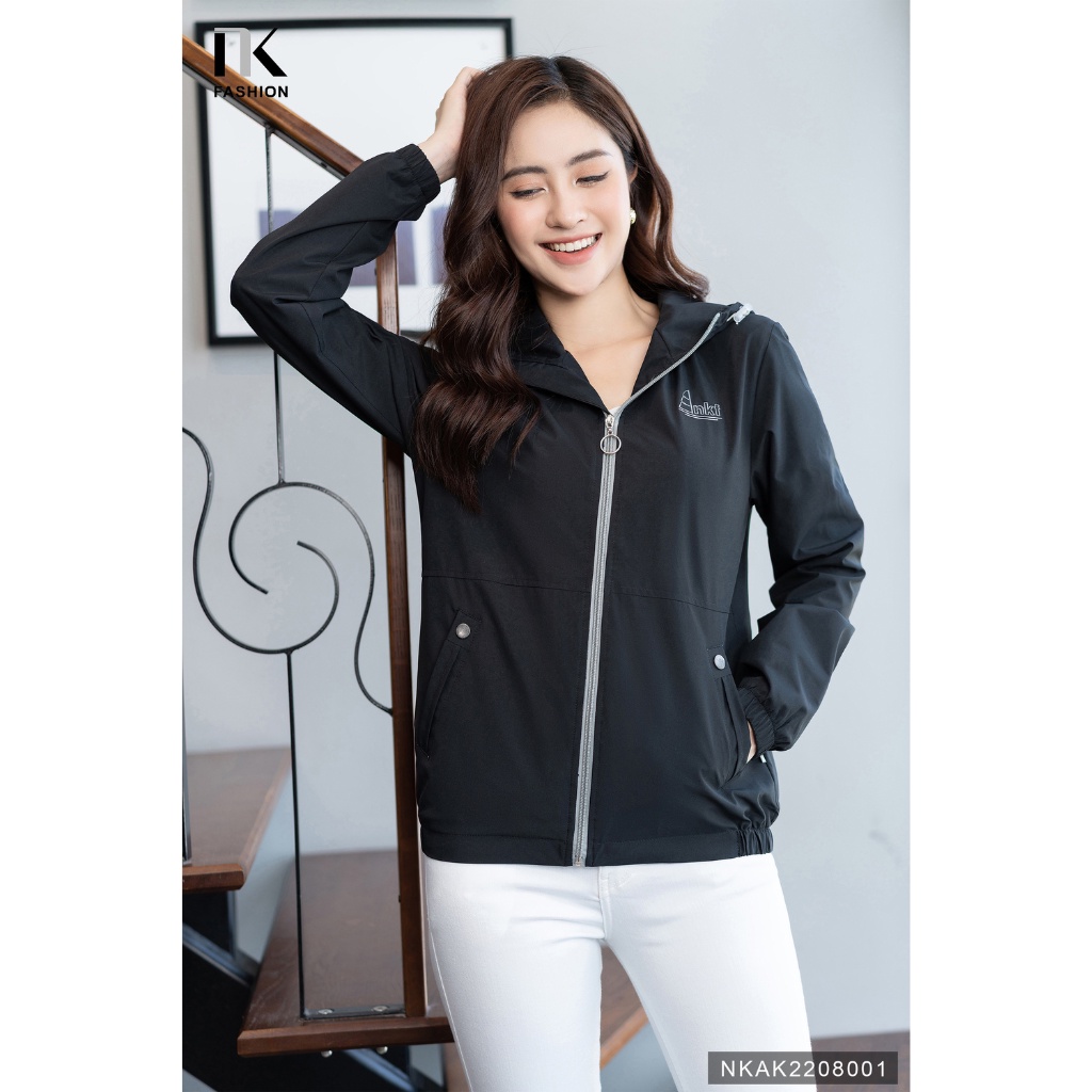Áo Khoác Gió 2 Lớp Túi Đồng NK FASHION Thiết Kế Siêu Nhẹ Chống Thấm Nước Chống Gió Tuyêt Đối NKAK2208001
