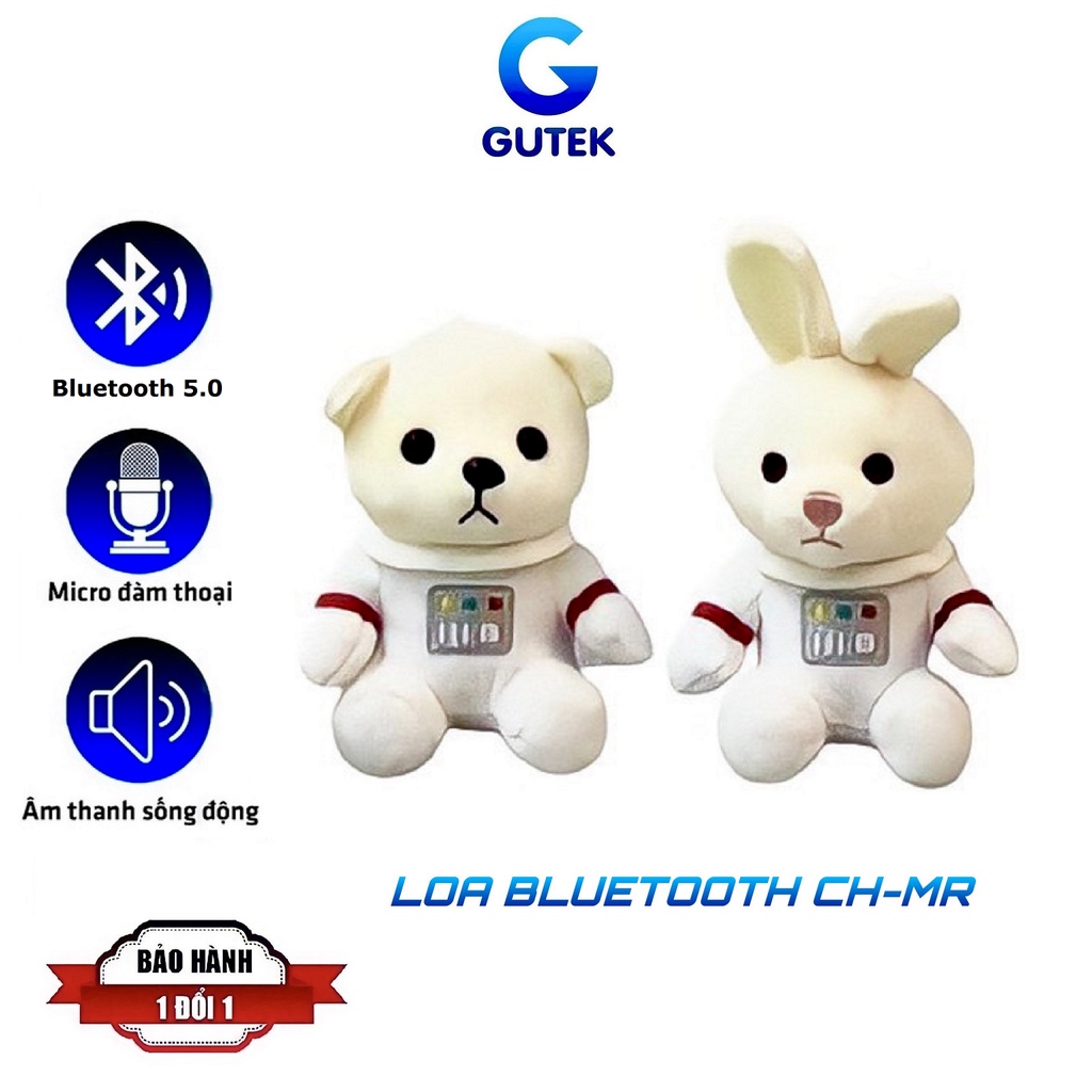 Loa Bluetooth Nghe Nhạc Mini CH-MR Hình Các Con Thú Bông Cầm Tay Nhỏ Gọn Có Móc Treo Balo