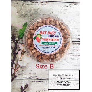 500gr hạt điều Thiện Minh rang muối còn vỏ lụa