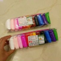 Đất sét nhẹ tự khô an toàn Lốc 12 màu Pastel cao cấp Softclay nặn hình, làm Butter slime &bộ 8 cây tạo hình