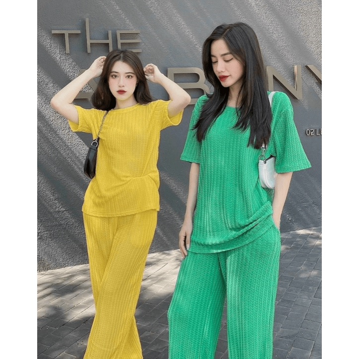 SET ĐỒ BỘ XỐP THÊU HOA, ĐỦ CÁC SIZE, NHIỀU MÀU ( MẶC Ở NHÀ/ĐI CHƠI) MẶC CỰC THOẢI MÁI UP shop valentina