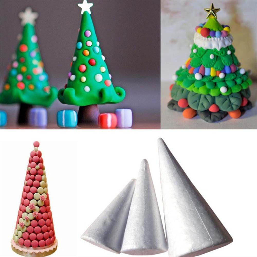PEWANY Party Foam Ornament Craft Material Styrofoam Decorations Christmas Wedding DIY Cake Multi-use Foam Cone