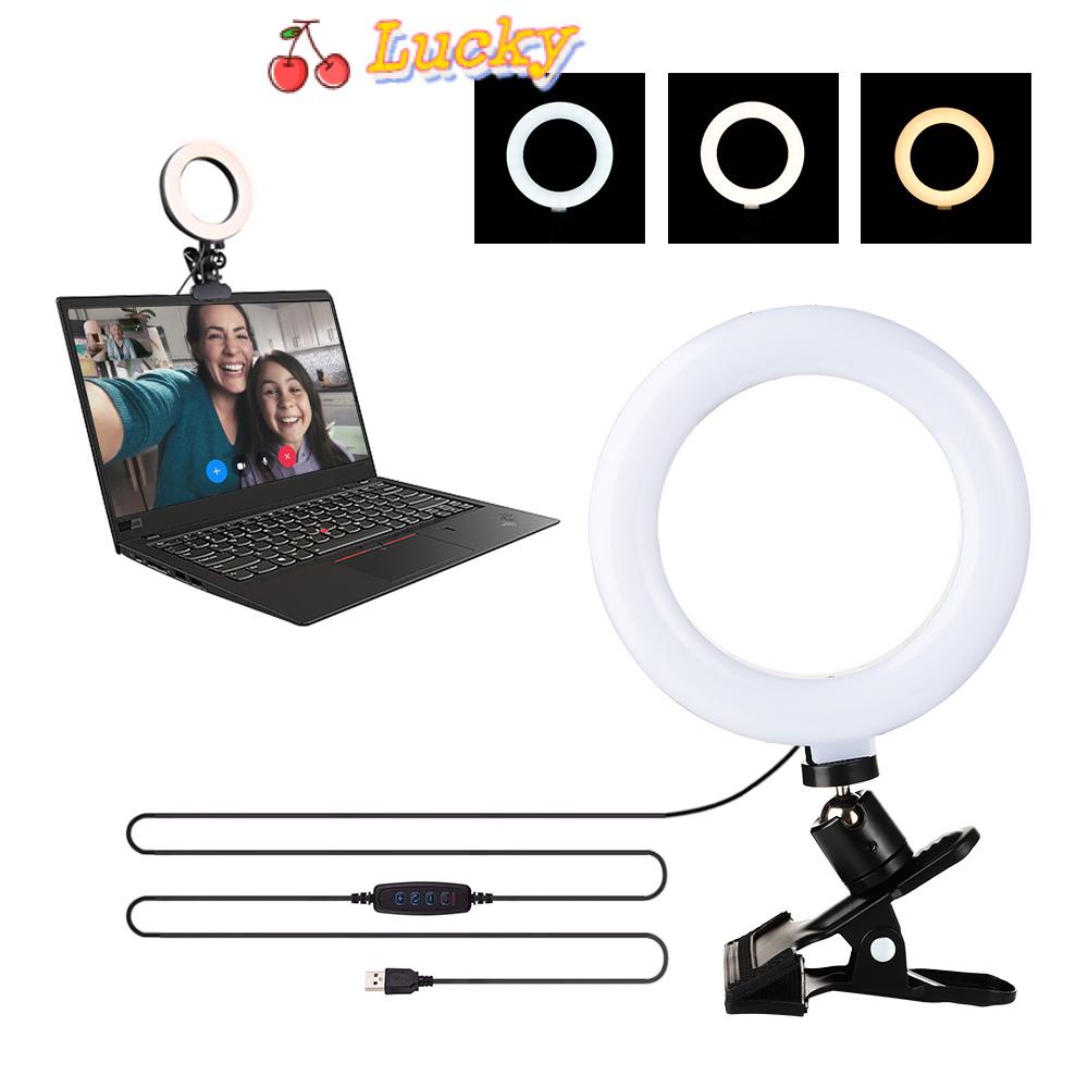 Vòng Đèn LED 3 Chế Độ Có Thể Điều Chỉnh Độ Sáng Hỗ Trợ Chụp Ảnh Cho Laptop/Máy Tính