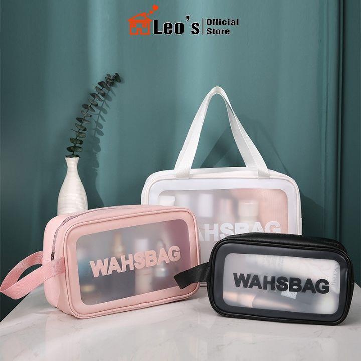 Túi đựng mỹ phẩm, đồ trang điểm Washbag mini trong suốt dễ dàng mang theo khi đi du lịch, đi làm Leo's_Official