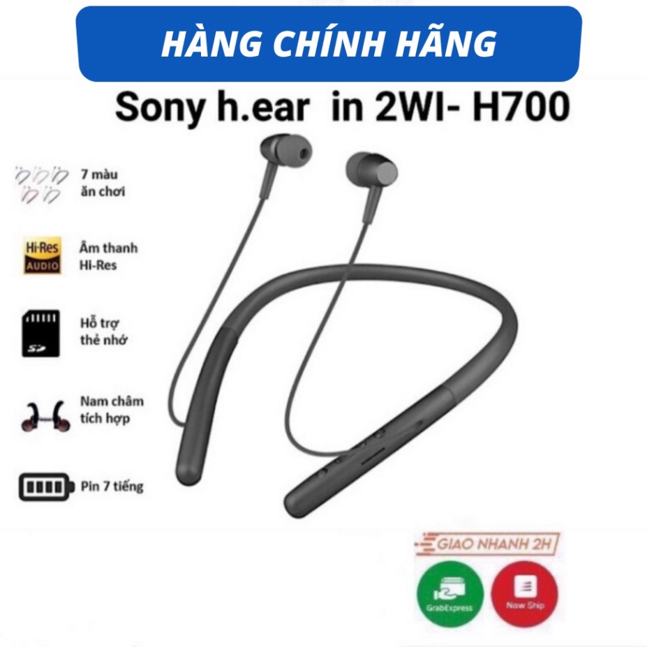 Tai nghe Quàng cổ Bluetooth h.ear in 2 WI-H700 Sport Màu ĐEN 🔥FREESHIP🔥 âm thanh chuẩn HIFI rõ ràng foxi01.sho