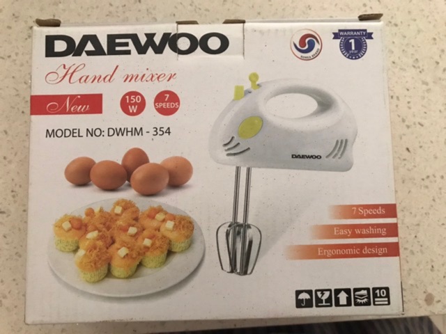 Máy đánh trứng cầm tay Daewoo DWHM-354 150w