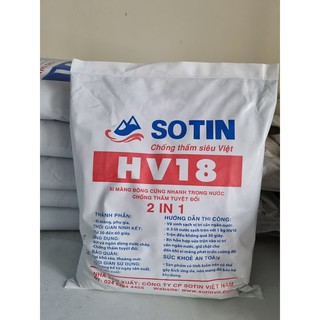 Sotin HV18-Xi măng đông cứng nhanh-Túi 1kg