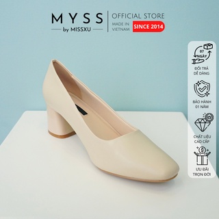 Giày nữ mũi vuông gót trụ 5cm thời trang MYSS - CG183