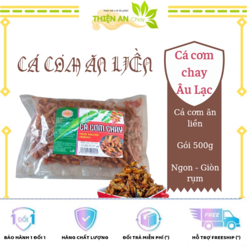 Cá cơm chay Âu Lạc - Thực phẩm chay ăn liền với cơm - vị ngon giòn rụm bởi sự chế biến tỉ mỉ qua 3 lớp bột áo