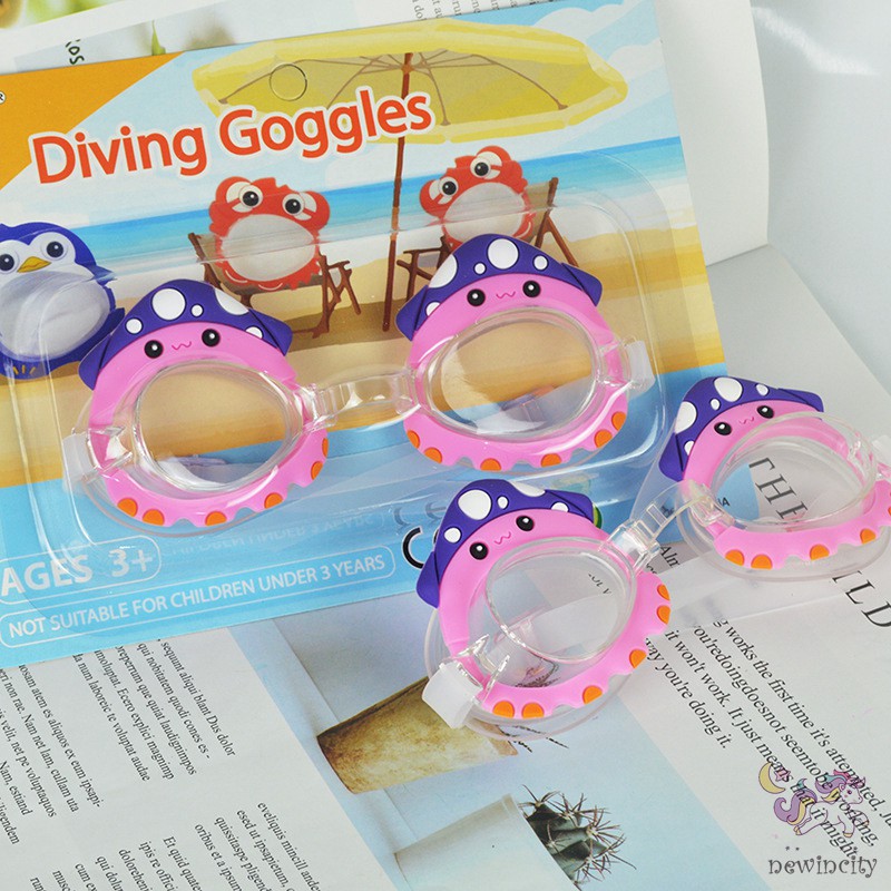 Kính Bơi Silicon Chống Nước Sương Mù Dễ Thương Cho Bé