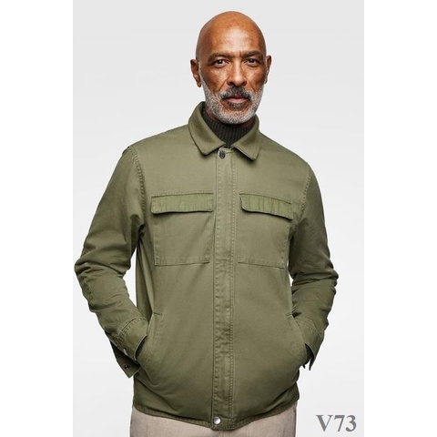 Áo Khoác kaki nam hiệu Zara Chính Hãng có cả Bigsize cho người mập béo