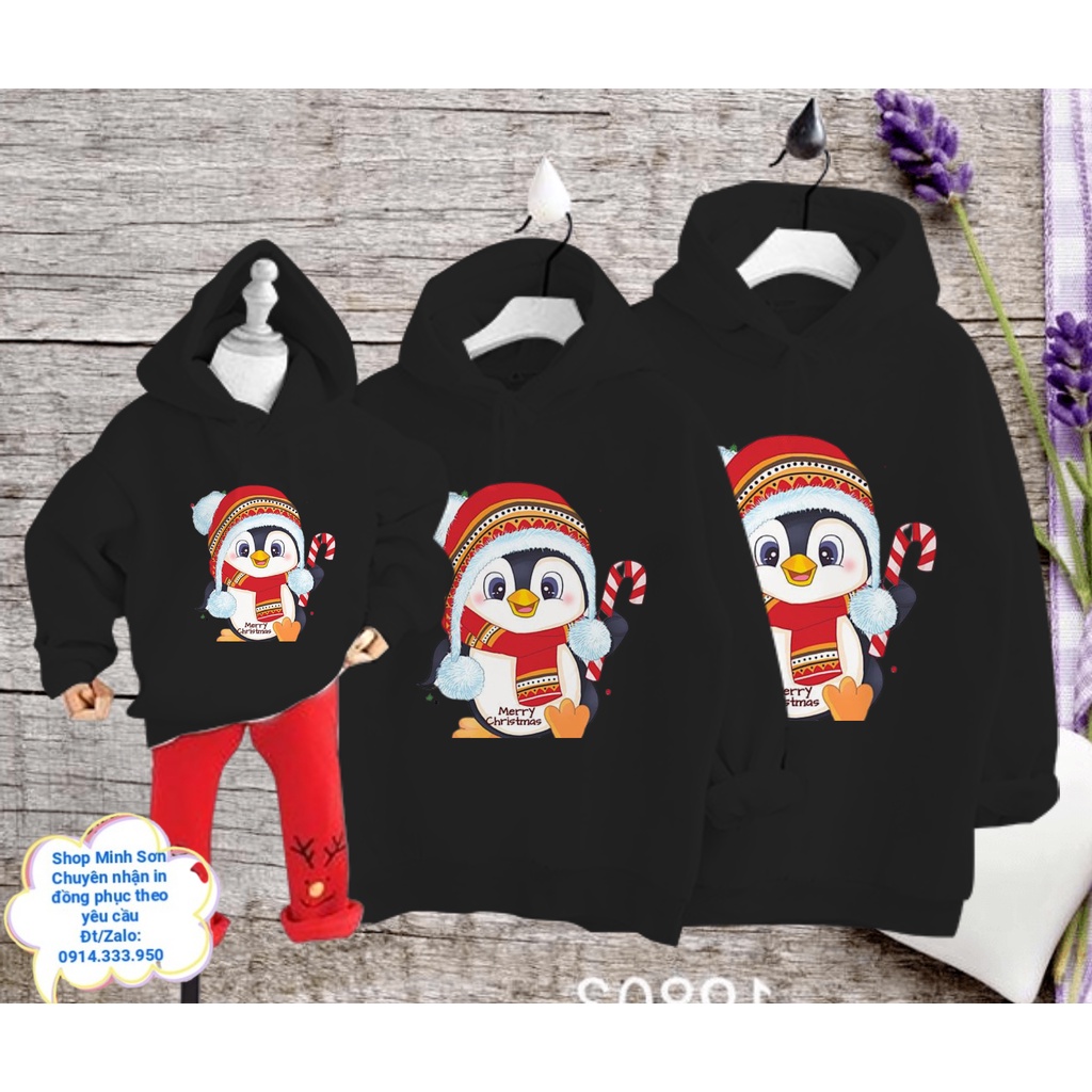 🍁💟🌴ÁO NỈ HOODIE CHIM CÁNH CỤT, NỈ MŨ GIA ĐÌNH, ÁO ĐÔI  LOẠI 1 ĐỦ MÀU ĐỦ SIZE