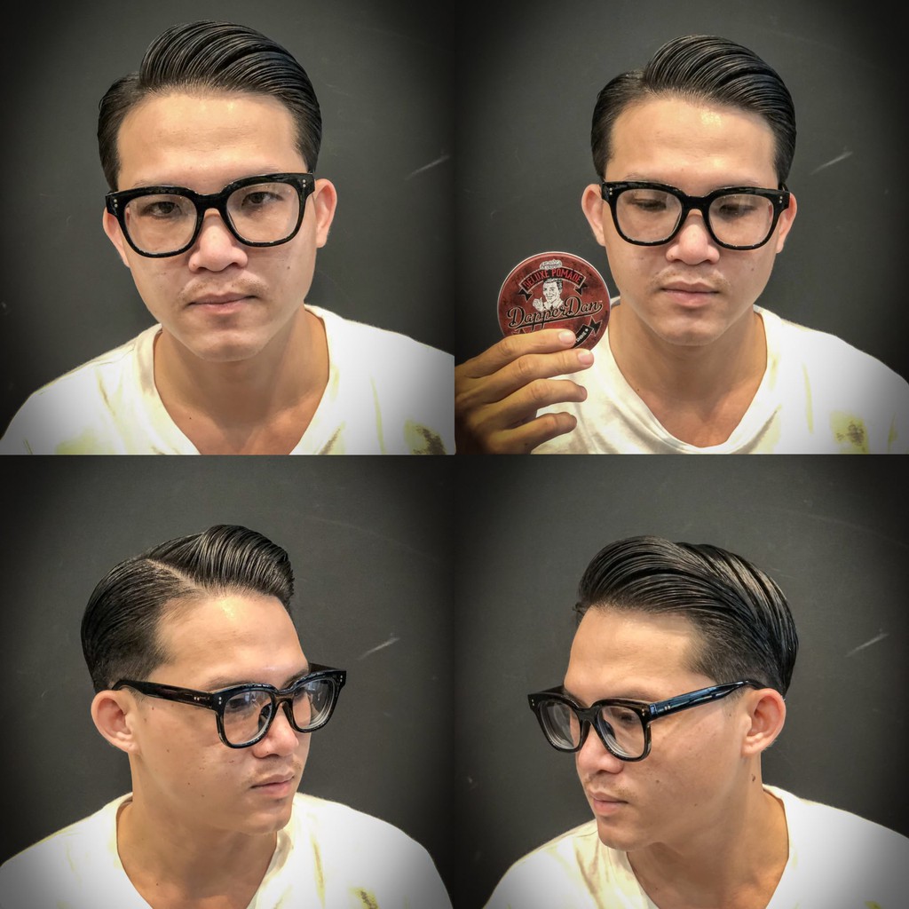 Sáp Vuốt Tóc Nam DAPPER DAN Deluxe Pomade 100g + Xịt Dưỡng Tóc AZENMAN Parana 20ml + Lược Chải Tóc Texture