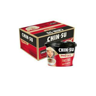 Phở bò chinsu thịt thật thùng 12 hộp