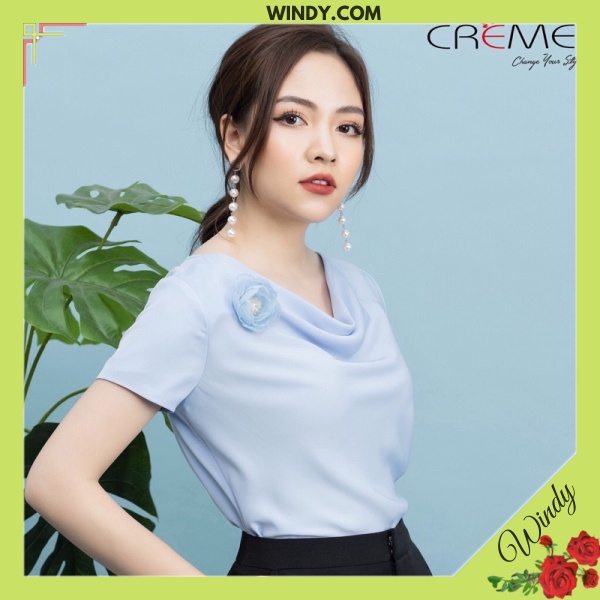 Áo sơ mi nữ tay cộc Lụa Hàn cổ đổ công sở đi chơi đều đẹp, sơ mi nữ đẹp tay cộc