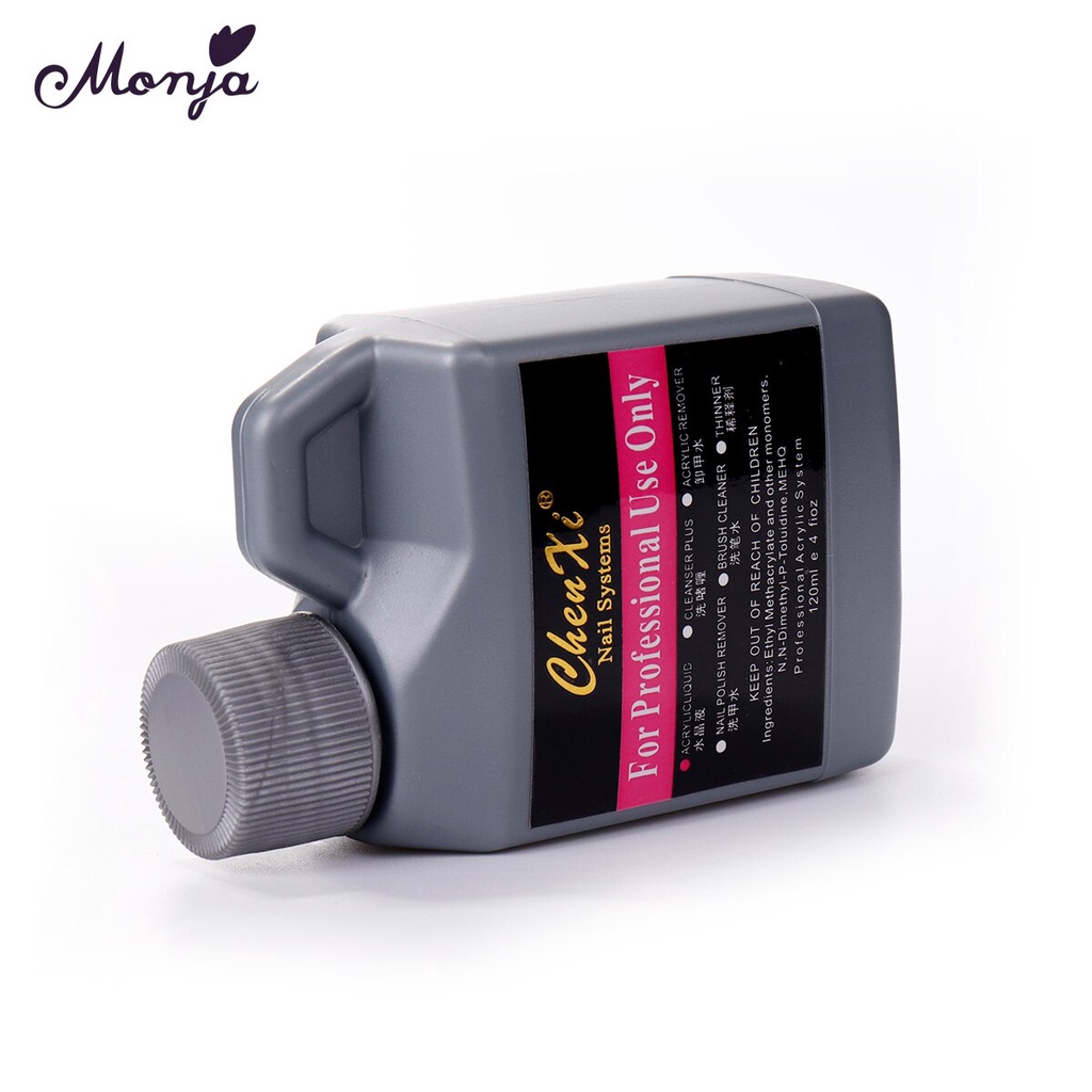 MONJA Lọ Dung Dịch Acrylic 120ml Hỗ Trợ Trang Trí Móng Nghệ Thuật Tiện Dụng