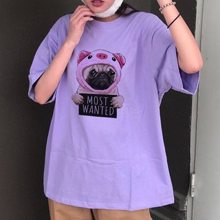 Áo Thun Chó Mặt Xệ Pug Dog Tội Phạm Truy Nã Wanted