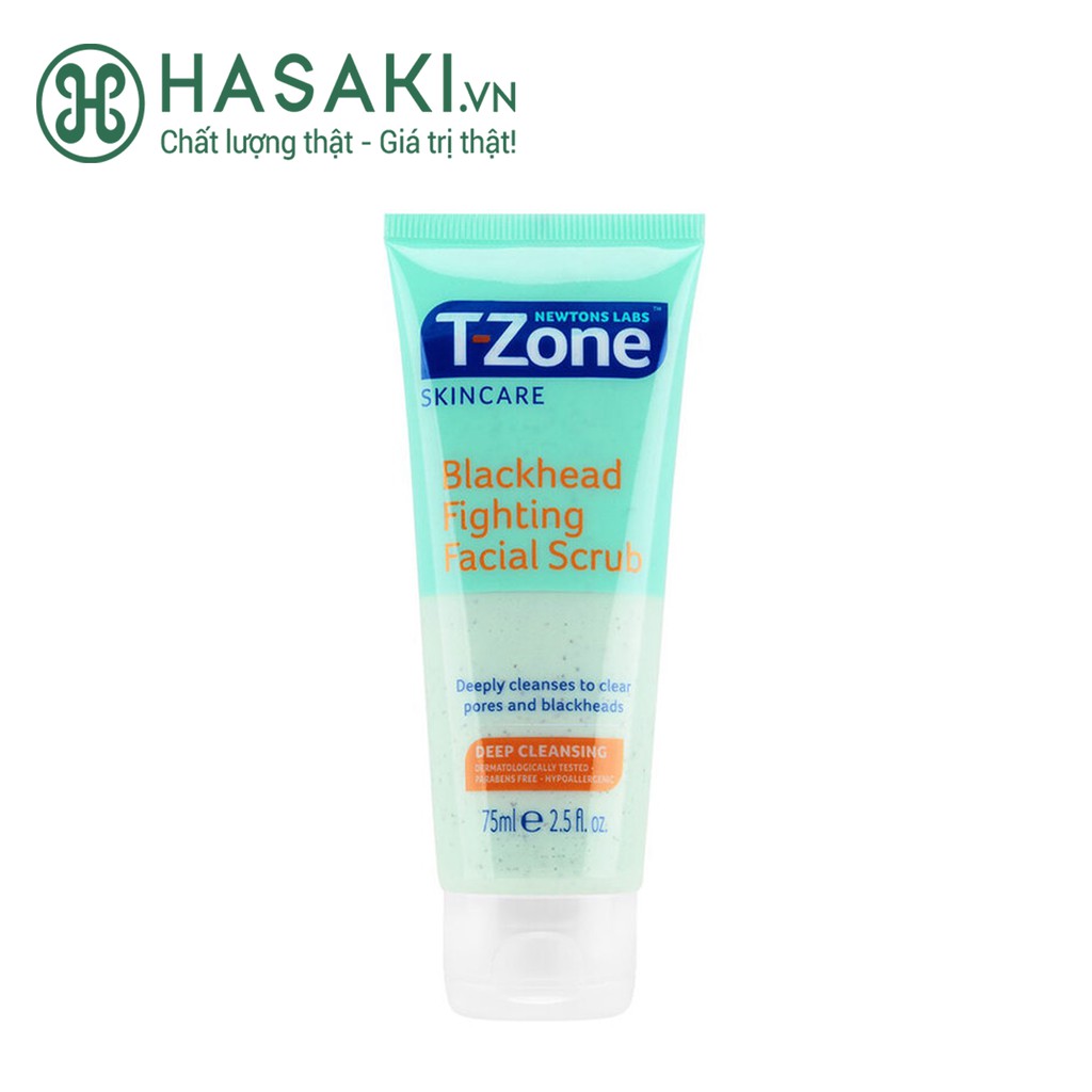 Kem Tẩy Da Chết T-Zone Tràm Trà Giảm Mụn Đầu Đen 75ml