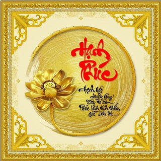 Tranh dán tường 3D thư pháp chữ Hạnh Phúc PPKS UD0170