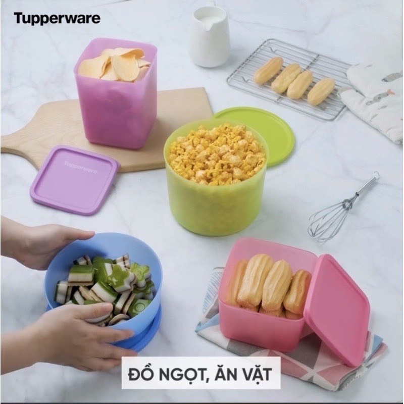 Bộ hộp bảo quản thực phẩm Tupperware Magic Set (8 hộp) - Bảo hành trọn đời - Nhựa nguyên sinh, an toàn cho sức khỏe